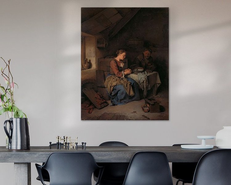 Voorbeeld van het werk in een kamer