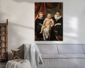 Gruppenportrait von drei Brüdern, Thomas de Keyser