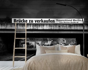 Schwarz Weiss - Brücke zu verkaufen van Holger Debek
