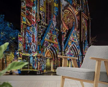 Sint Catharinakerk Eindhoven GLOW 2017 van Jan Sluijter