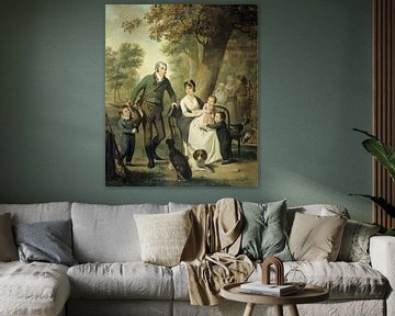 Familienportrait von Jonkheer Gijsbert Carel Rutger Reinier van Brienen von Ramerus mit seienr Frau 