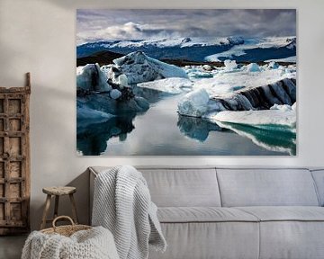 Gletsjerijs IJsland van Samantha Schoenmakers
