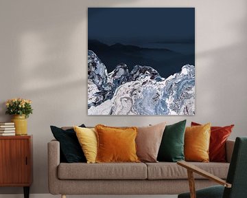 BLUE MARBLED MOUNTAINS  by Pia Schneider