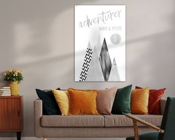 GRAPHIC ART Adventurer - Wild & Free by Melanie Viola