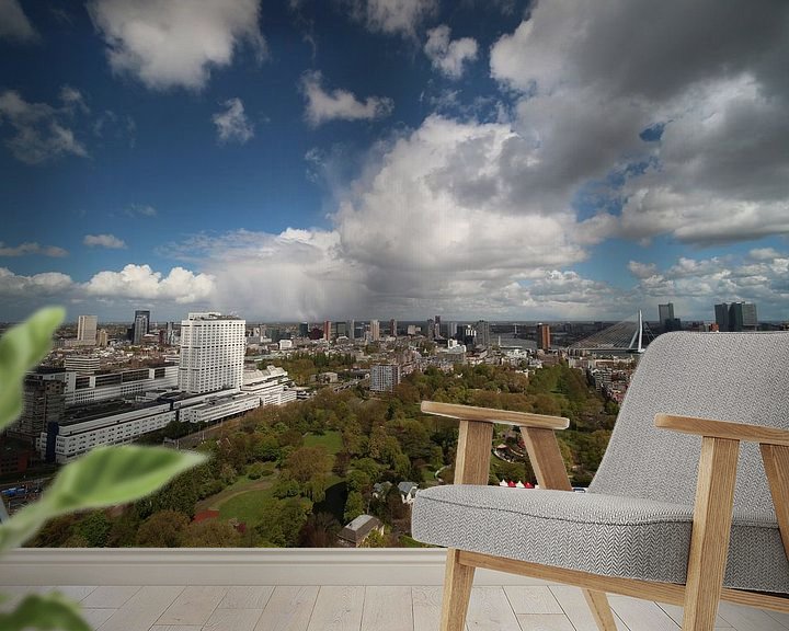 Beispiel fototapete: Overzicht over de skyline van Rotterdam von André Muller