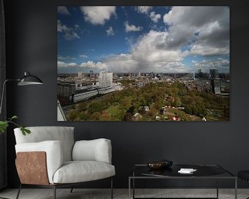 Overzicht over de skyline van Rotterdam van André Muller