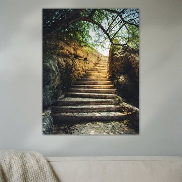 Trap naar het strand