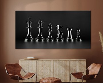 Chess pieces black by Chrisjan Peterse