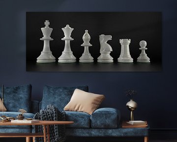 Chess pieces white by Chrisjan Peterse