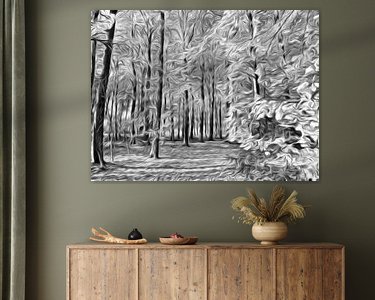 Voorbeeld van het werk in een kamer