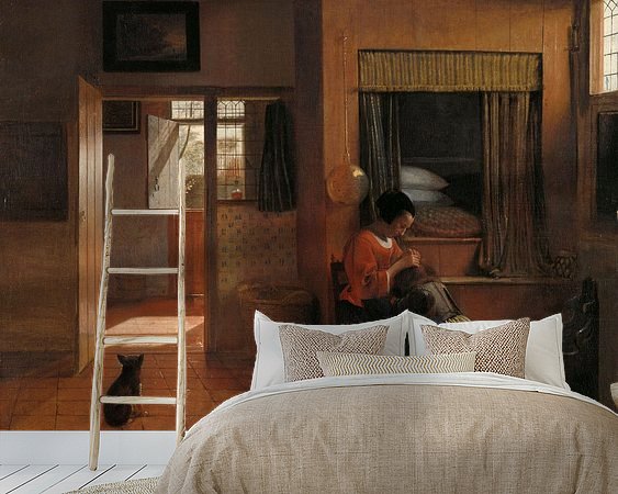 Voorbeeld van het werk in een kamer