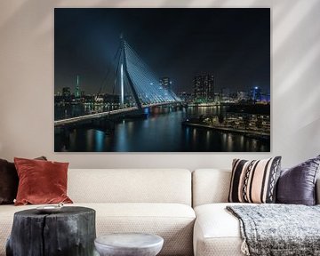 Die Erasmusbrücke mit Blick auf das Stadtzentrum von Rotterdam von MS Fotografie | Marc van der Stelt