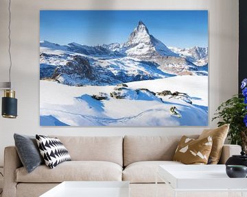 Ski Matterhorn Zermatt Schweiz von Menno Boermans