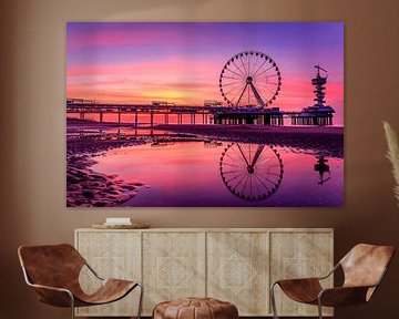De Pier in Scheveningen tijdens een prachtige zonsondergang van Retinas Fotografie