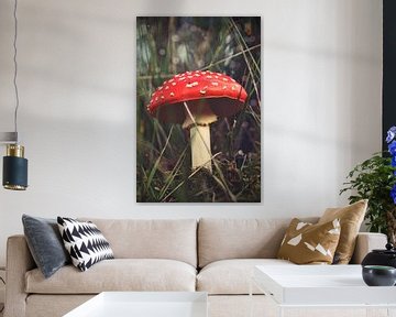 Op een grote paddenstoel... van Jaike Reinders