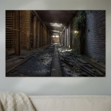 Cooling halls in an abandoned brick factory