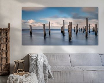 Post on the beach of Petten Holland sur Menno Schaefer