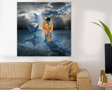 The bathing mermaid by Monika Jüngling