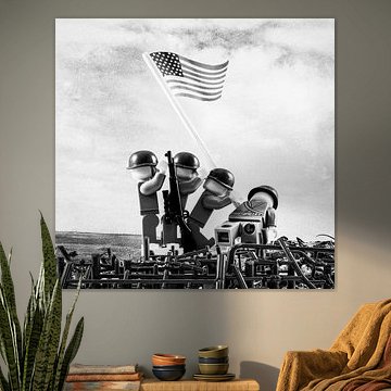 Lego Iwo Jima plaçant le drapeau sur Marco van den Arend