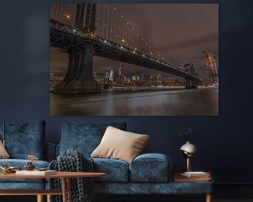 Manhattan Bridge van Rene Ladenius Digital Art