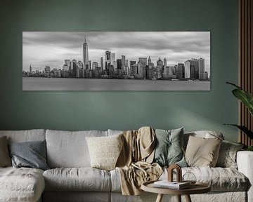 Panorama Manhattan zwart wit van Rene Ladenius Digital Art