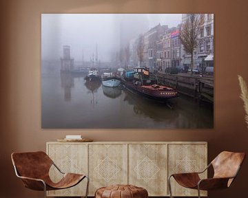 Rotterdam in de mist van Ilya Korzelius