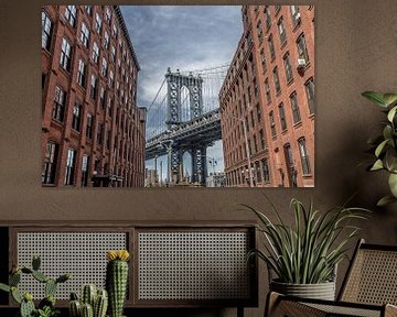 Manhattan Bridge (Dumbo) van Rene Ladenius Digital Art
