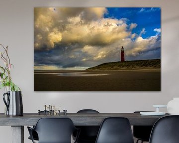 Storm op komst bij Vuurtoren Eierland | Texel van Ricardo Bouman