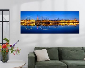 Evening view on the skyline of Kampen in Overijssel, The Netherl by Sjoerd van der Wal Photography