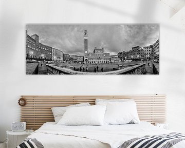 Siena - Piazza del Campo - B&W by Teun Ruijters