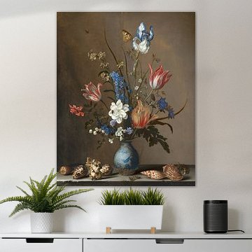 Balthasar van der Ast, Blumen in Wan-Li-Vase und Muscheln
