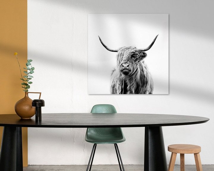Sfeerimpressie: portret van een hoogland koe van Dorit Fuhg