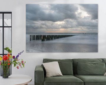 Dutch coast on a cloudy day by Desirée Couwenberg