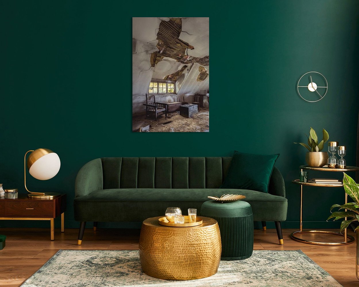 Voorbeeld van het werk in een kamer