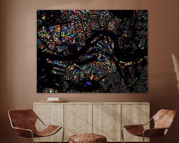 Kleurenkaart Rotterdam van Frans Blok