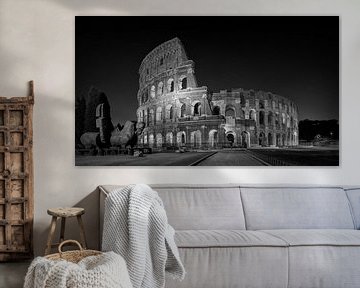 Rome - Colosseum - Black & White  van Teun Ruijters