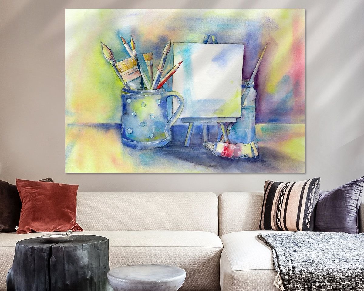 Voorbeeld van het werk in een kamer