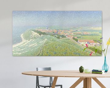 Gezicht op het dorp Zoutelande op Walcheren, Ferdinand Hart Nibbrig