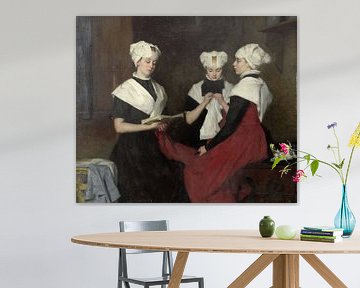 Drie meisjes uit het Amsterdamse Burgerweeshuis, Thérèse Schwartze