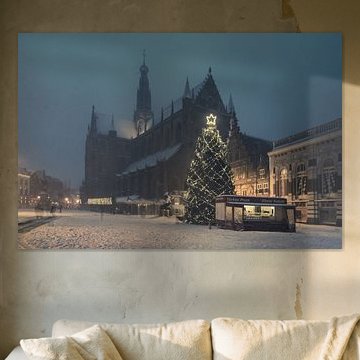 Haarlem: Weihnachtsstimmung auf dem Grote Markt.