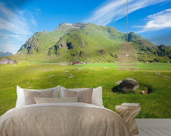 Voorbeeld van het werk in een kamer