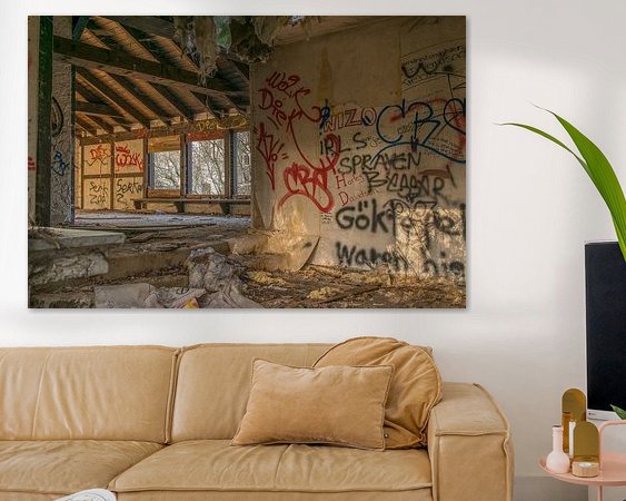 Voorbeeld van het werk in een kamer