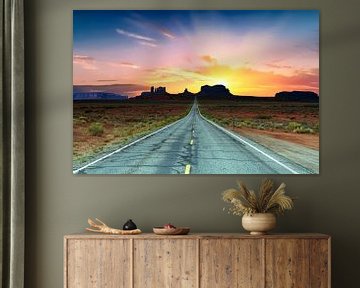 Straße zum Monument Valley, USA von Gert Hilbink