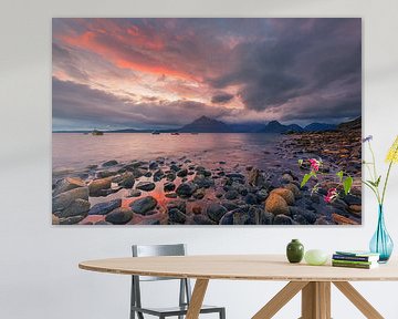 Sonnenuntergang Elgol Beach, Isle of Skye, Schottland