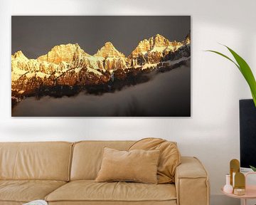 Alps In Golden Morning Sun by Daphne Photography