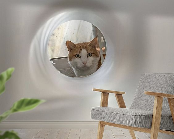 Voorbeeld van het werk in een kamer