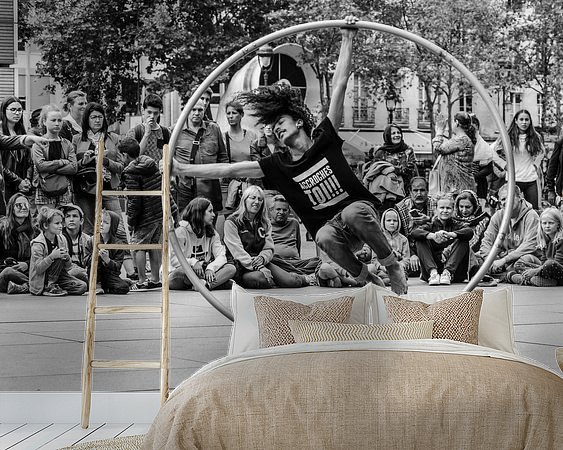 Voorbeeld van het werk in een kamer