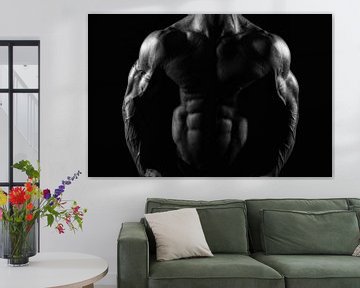 Nackter, sexy und rauer Torso eines muskulösen Mannes von Atelier Liesjes