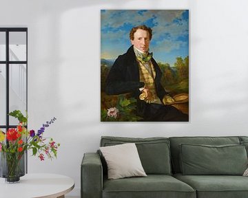 Ferdinand Georg Waldmüller, zelfportret op jonge leeftijd, 1828 van Atelier Liesjes