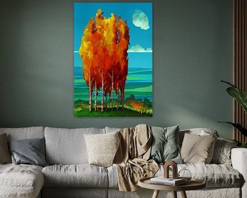 Burning birches by Thomas Dijkstra